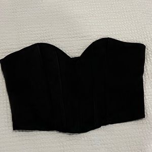 Zara silk black corset